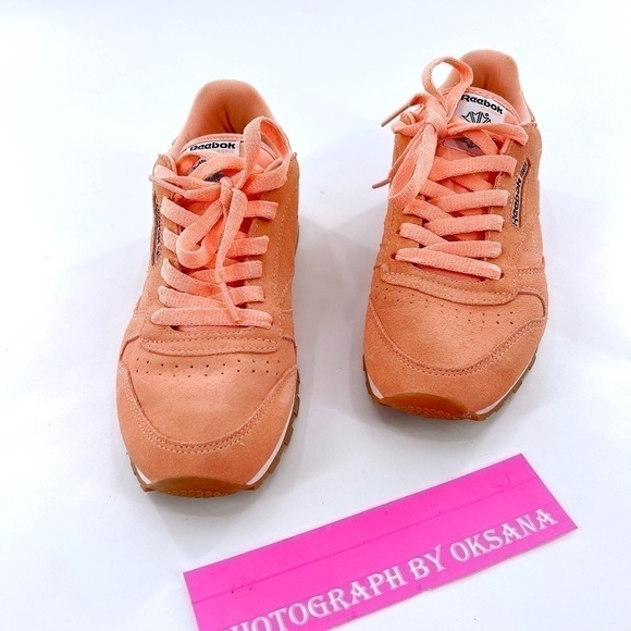 Reebok Classic Leather Pastels Desert Stone/Classic White Unisex size 4.5 W 6.5 - Picture 6 of 12